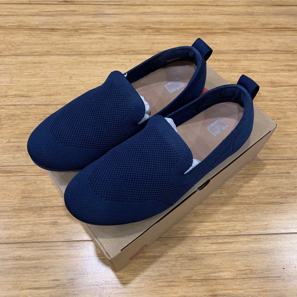 Women Allegro Multi Knit Loafer size 8.5 in Midnight Navy by Fitflop shoes